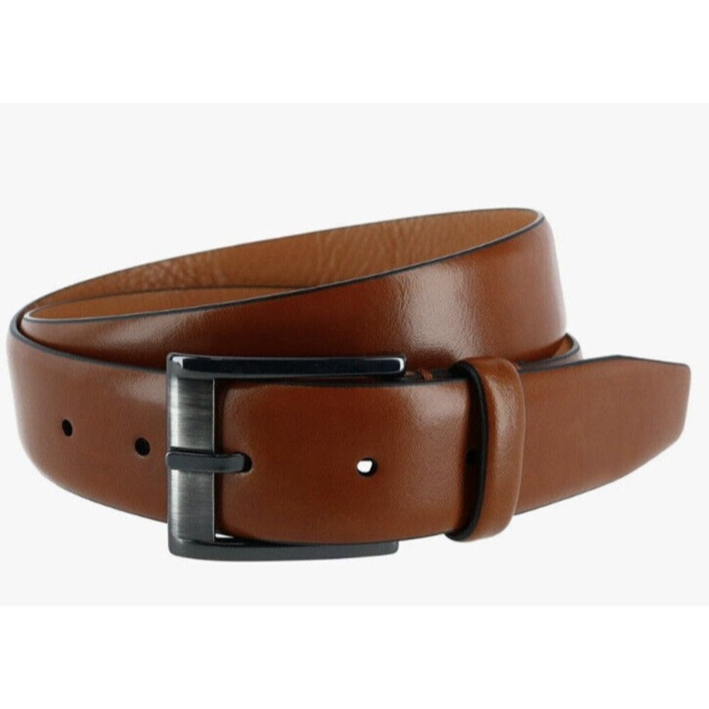 Trafalgar Italian Leather Cameron Brown Leather Belt Size 44